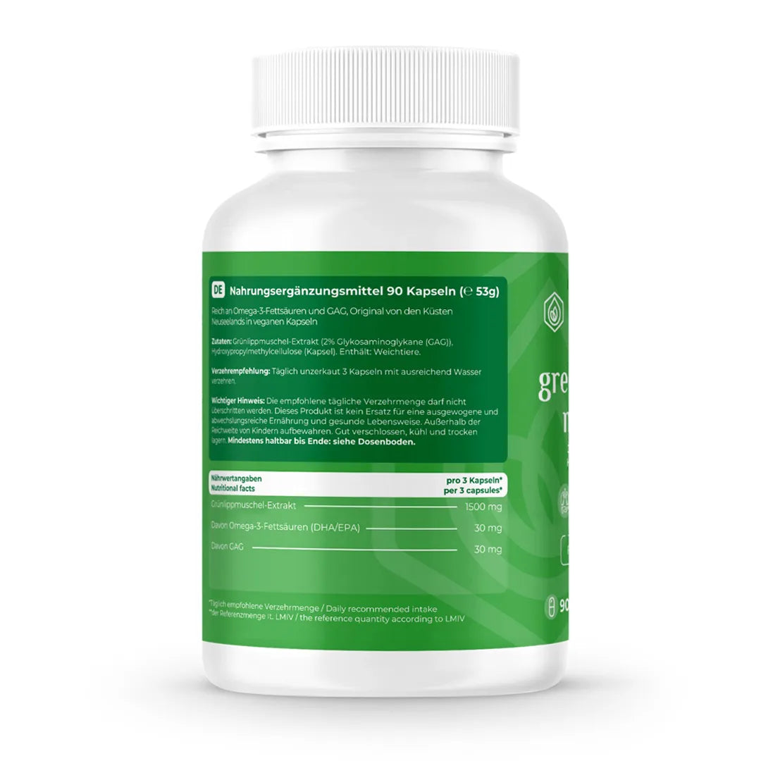 V1 Green Lipped Mussel 1500mg 90 capsules