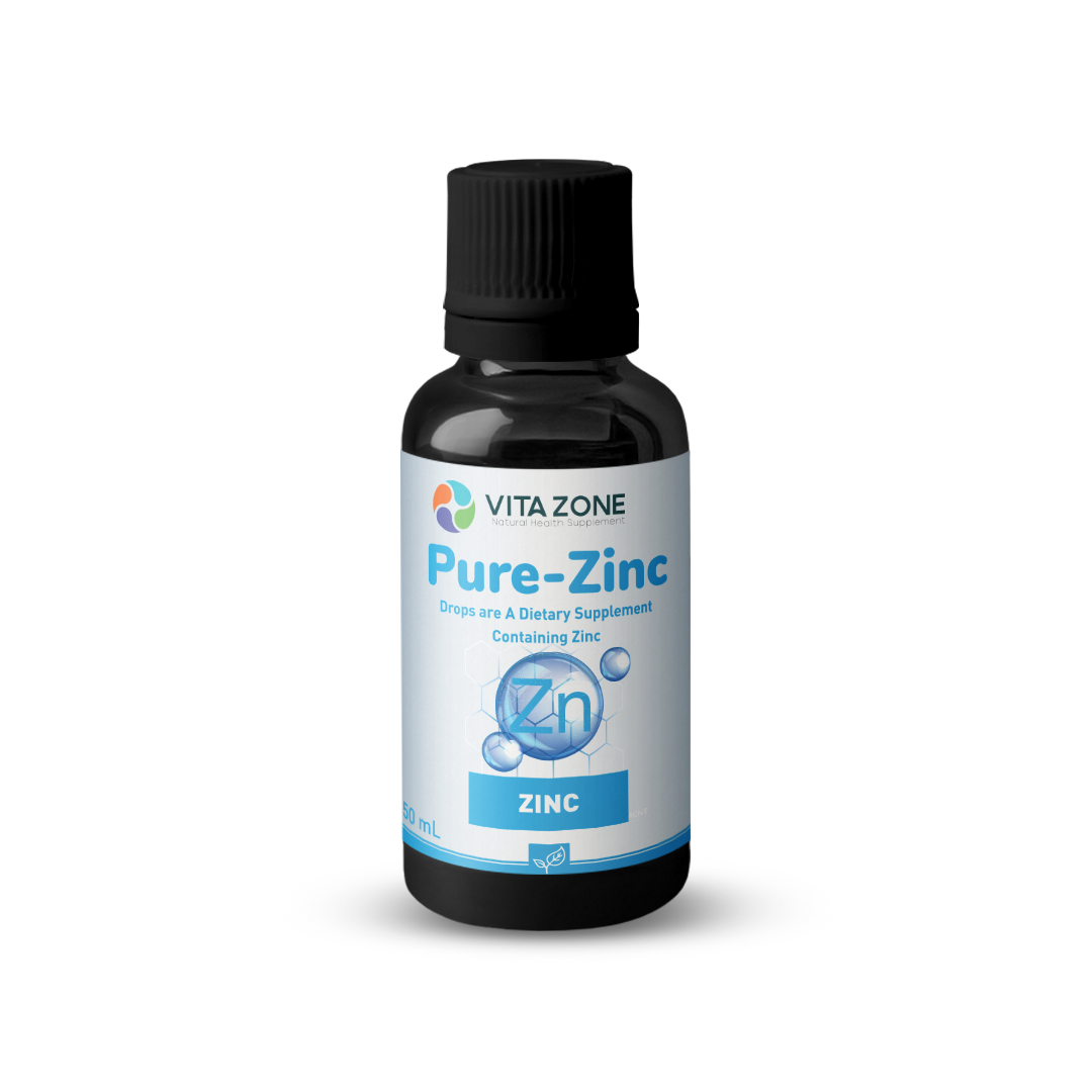 VITA ZONE Pure-Zinc Drops 50 ml – High-Absorption Liquid Zinc Supplement | Immune & Wellness Support