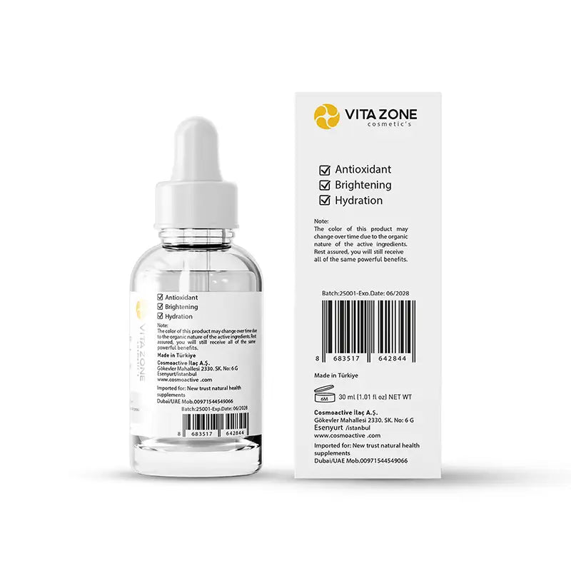 VitaZone Citra Glow Vitamin C Serum with Ascorbic Acid & Hyaluronic Acid for brighter, smoother, hydrated skin ( 30ml)