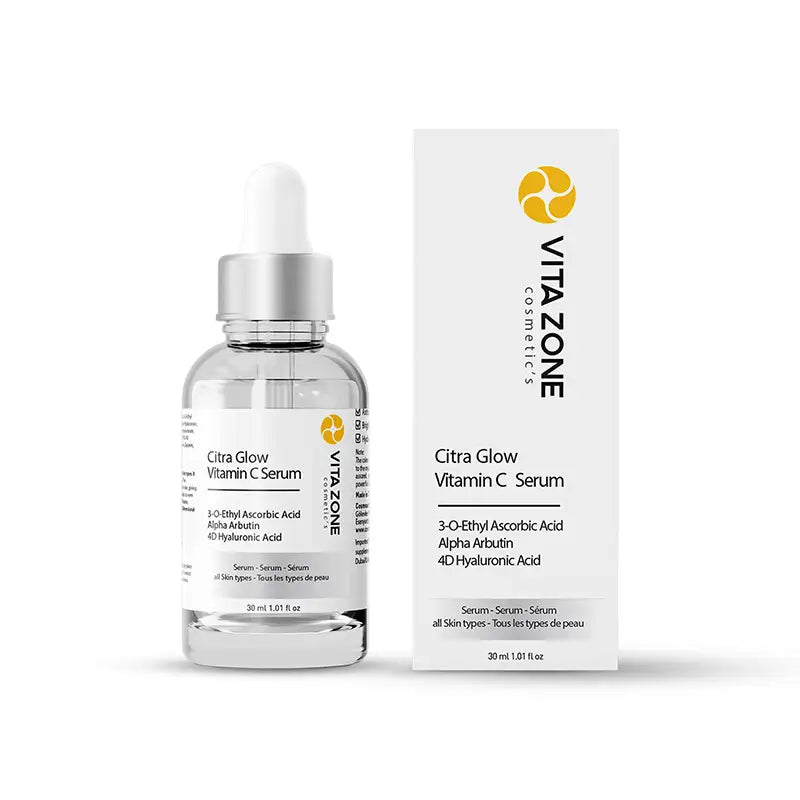 VitaZone Citra Glow Vitamin C Serum with Ascorbic Acid & Hyaluronic Acid for brighter, smoother, hydrated skin ( 30ml)